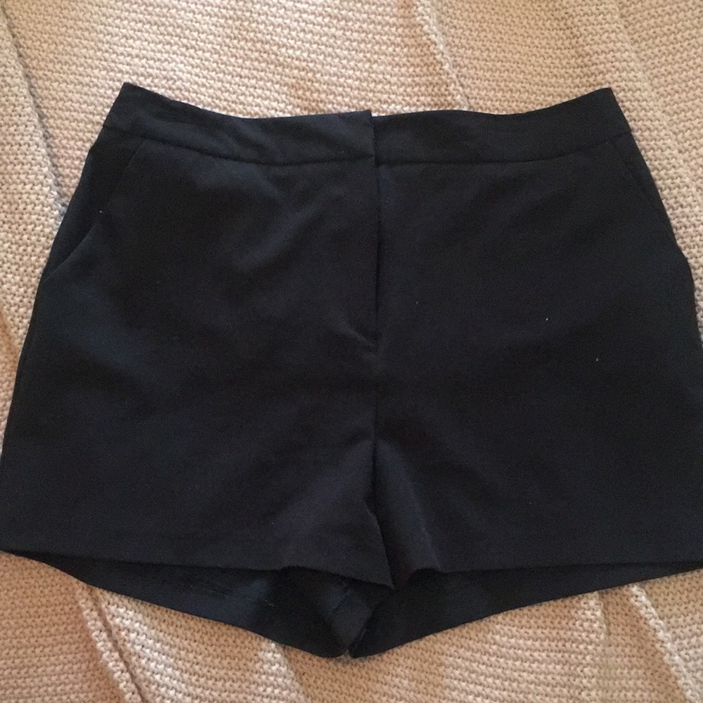 Black tuxedo shorts